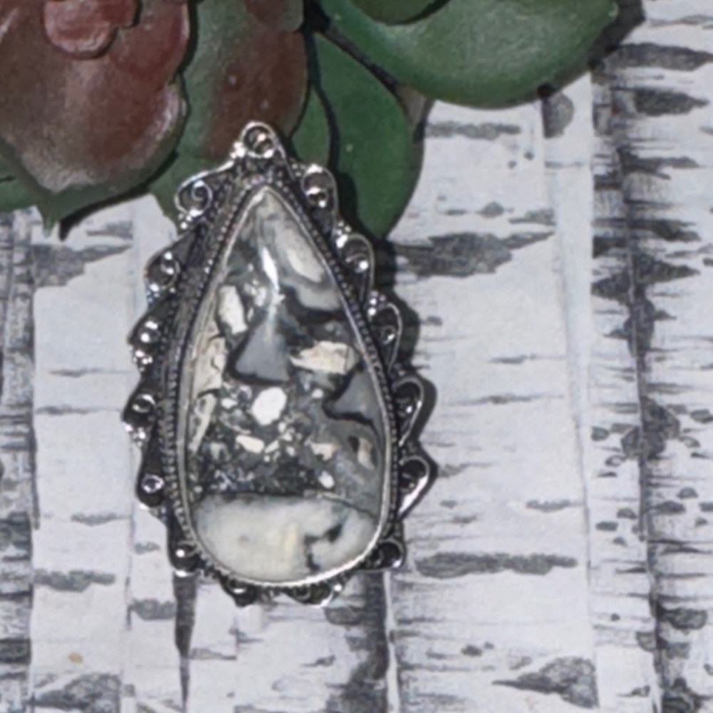 Buffalo Turquoise Silver Ring - image 3